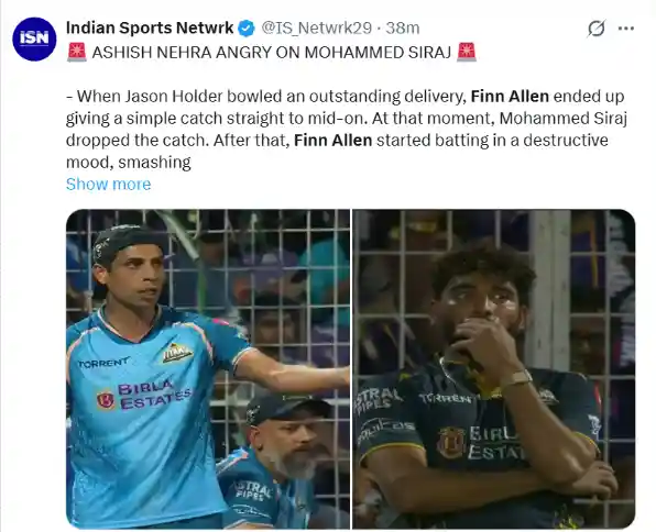 Ashish Nehra Angry on Siraj
