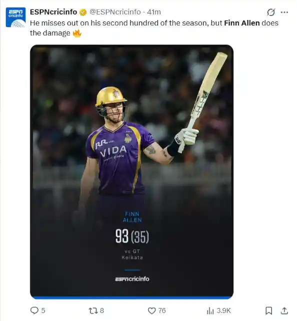 Finn Allen 93 off 35 balls