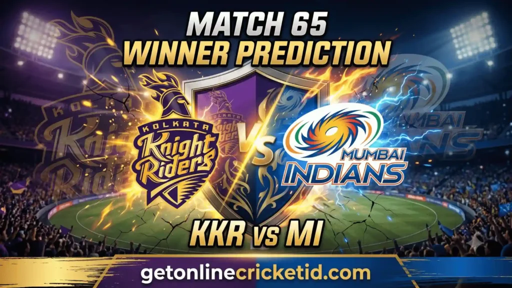 KKR vs MI IPL 2026 Match 65 Prediction
